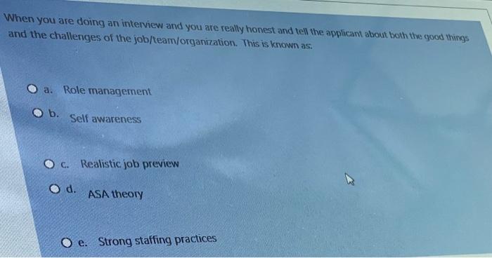 When you are doing an interview and you are