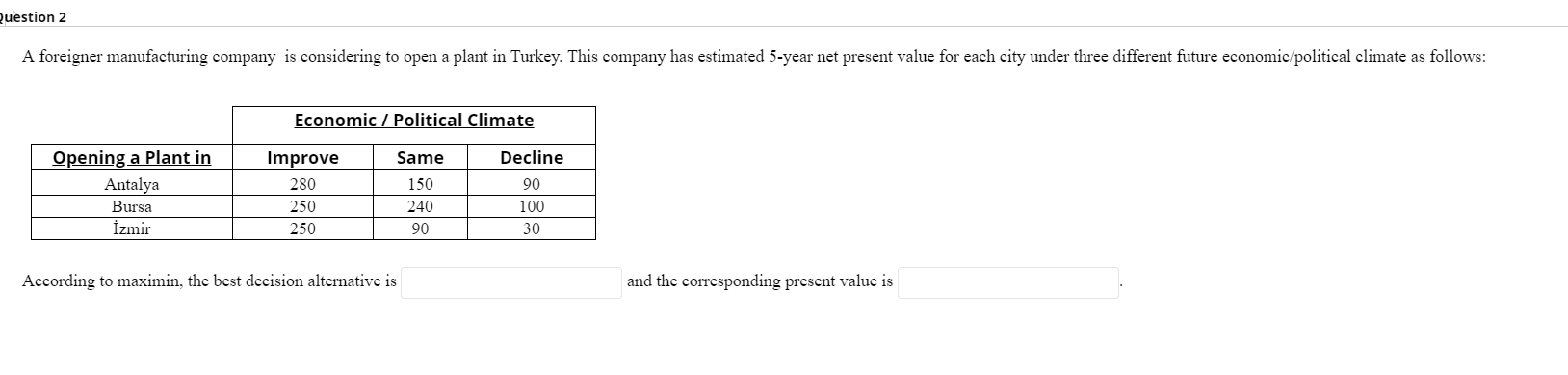 NEED THE ANSWER FAST PLEASE :( Question 2 A