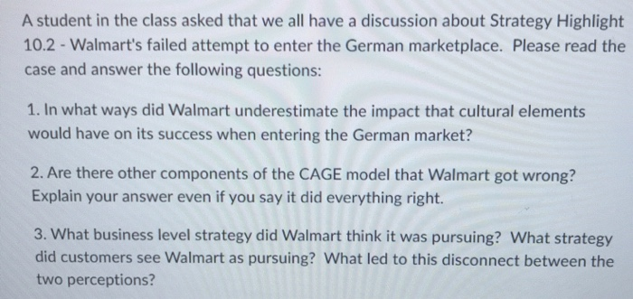 A student in the class asked that we all have a