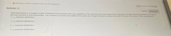 & Moving to another question will save this