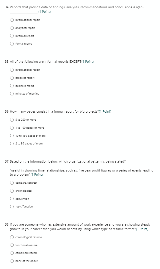 34. Reports that provide data or findings,