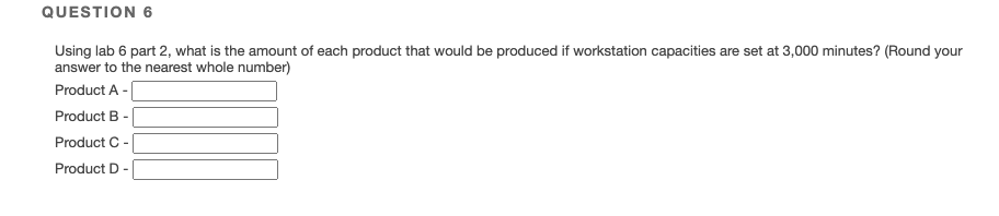 Workstation Capacity (mins) Aggregate Workload D