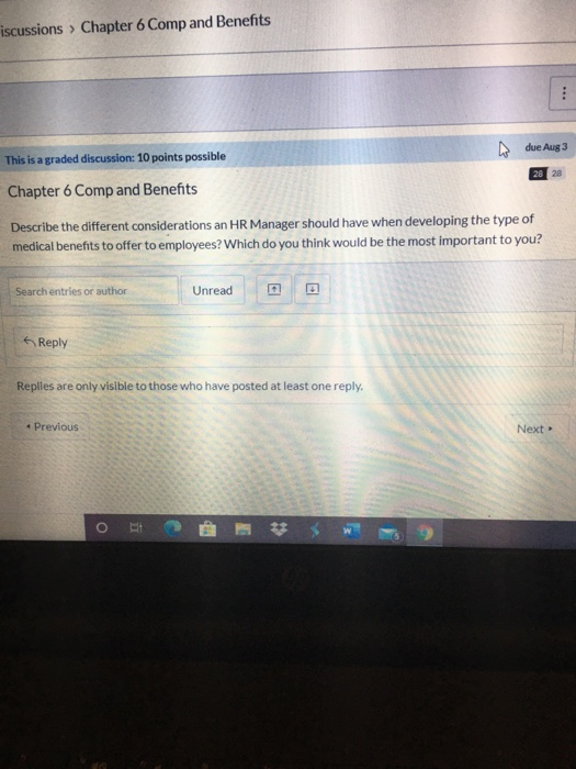 iscussions > Chapter 6 Comp and Benefits due Aug