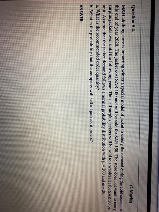 with computer Solutions Question #4. (2 Marks)