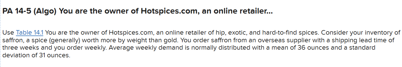 Please answer all Table 14.1 The Distribution