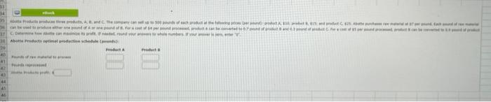 Processing one pound of raw material: either 1