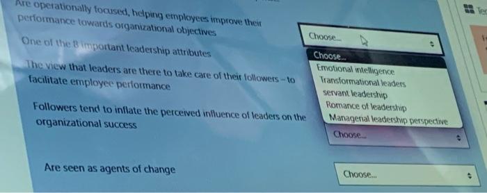 all 5 please Are operationally focused, helping