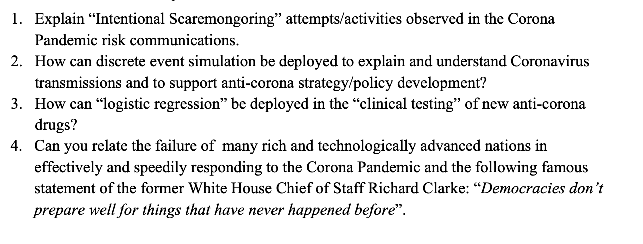 1. Explain "Intentional Scaremongoring"