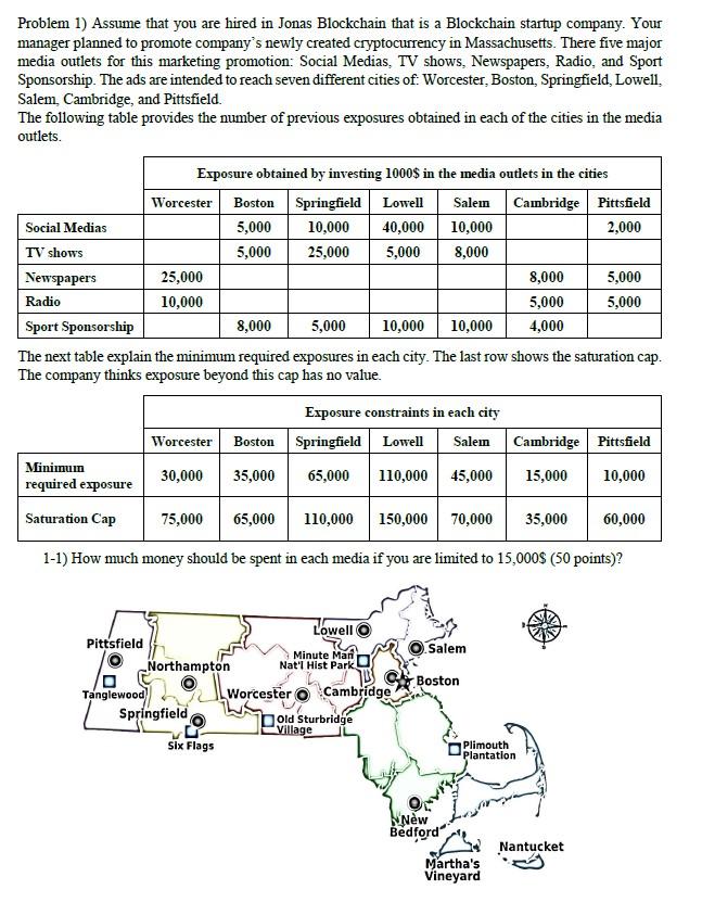 Problem 1) Assume that you are hired in Jonas