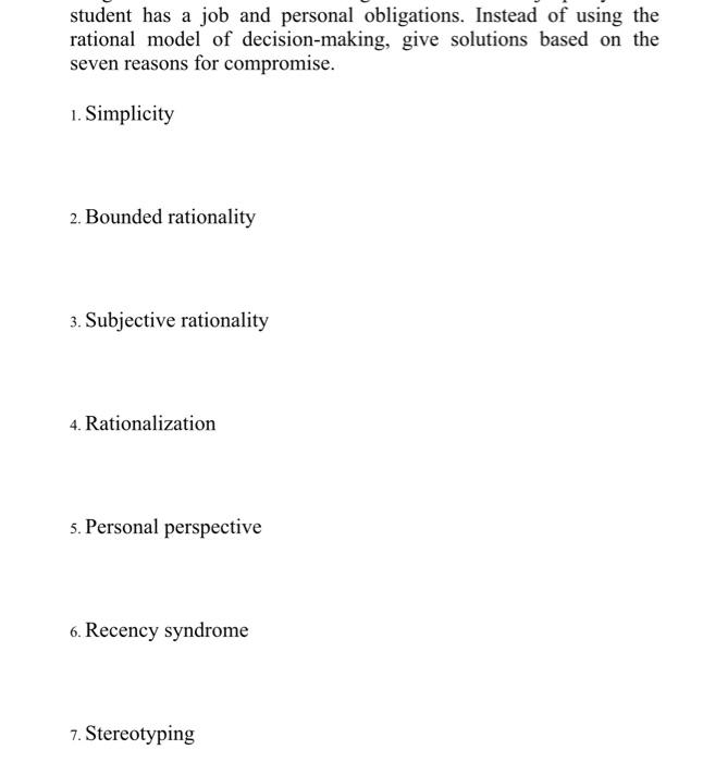 Form 8.2 Applying the Rational Model for