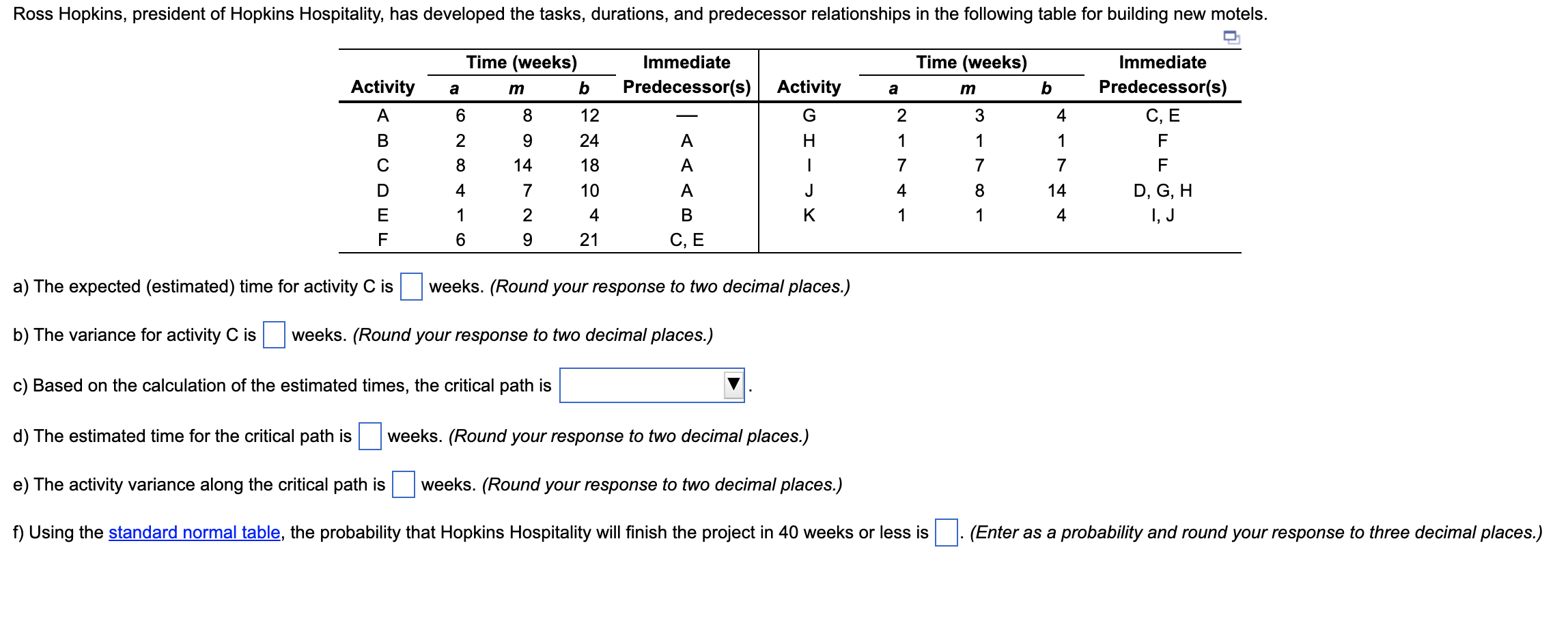 Question 1: Question 2: a) The expected