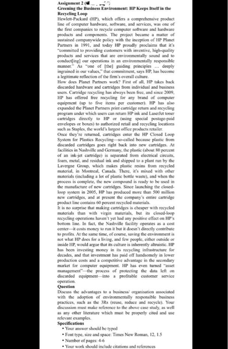 Write in form of an assignment Assignment 2