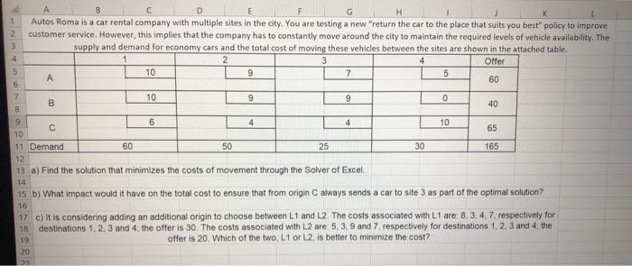 using solver excel with simplex lp A B C D F G H
