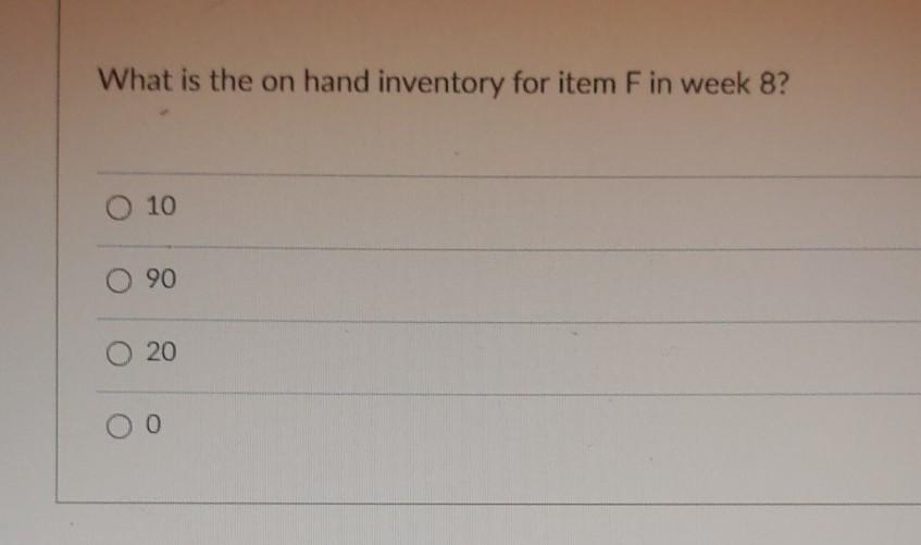 Given the product tree, relevant data, and MRP