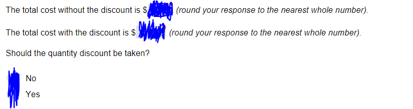 Given the following data on a hardware item
