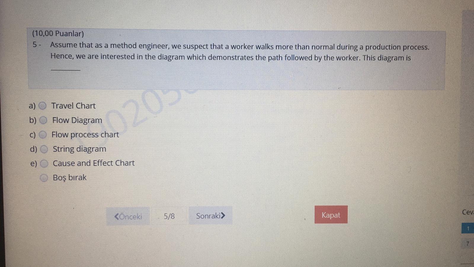 (10,00 Puanlar) 5 - Assume that as a method