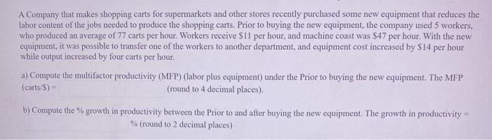 A Company that makes shopping carts for