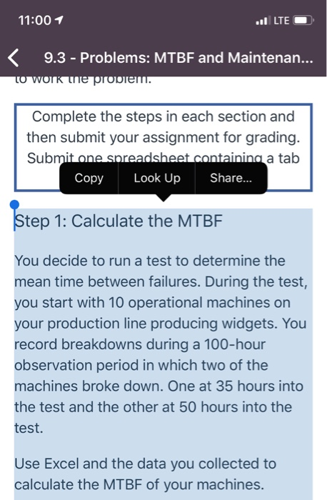 11:001 l LTE - < 9.3 - Problems: MTBF and