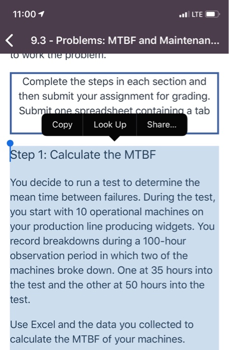 11:001 l LTE - < 9.3 - Problems: MTBF and