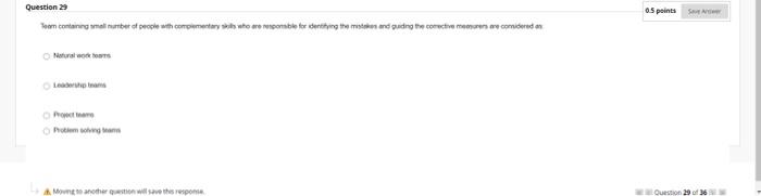 Question 23 0.5 points For the success of the