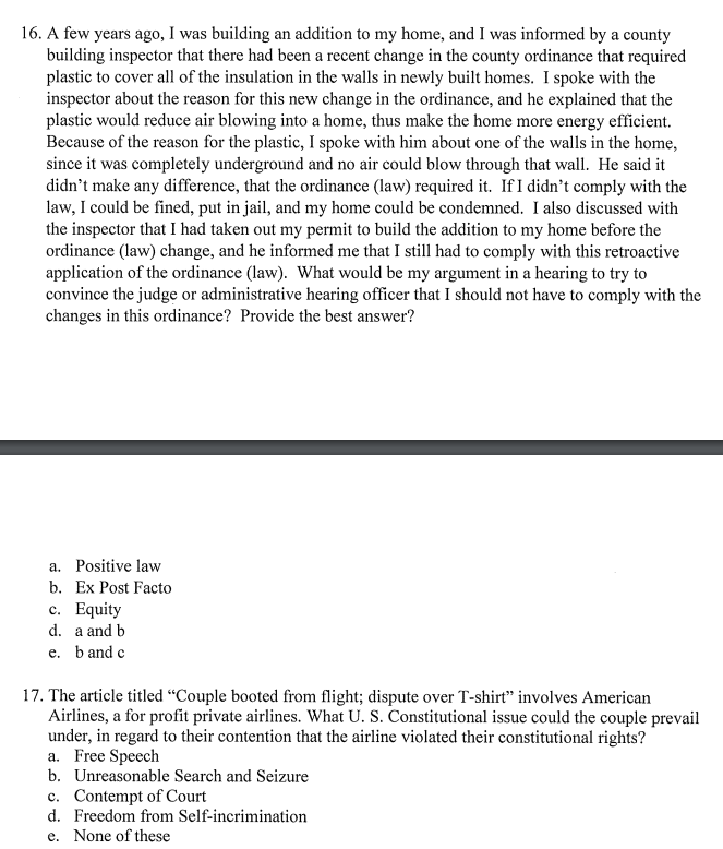 16. A few years ago, I was building an addition