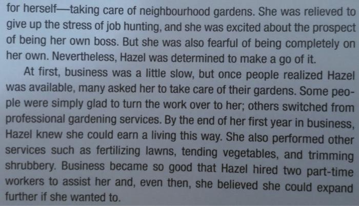 Answer the following questions based on Hazel -