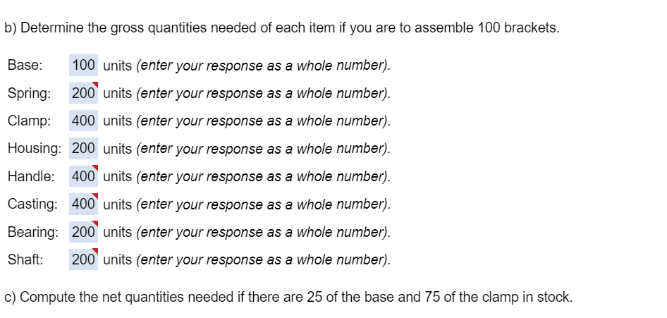 Please answer only part C As the production