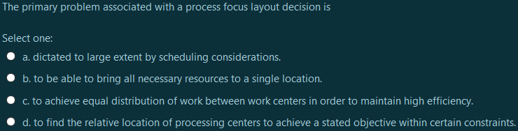 The primary problem associated with a process