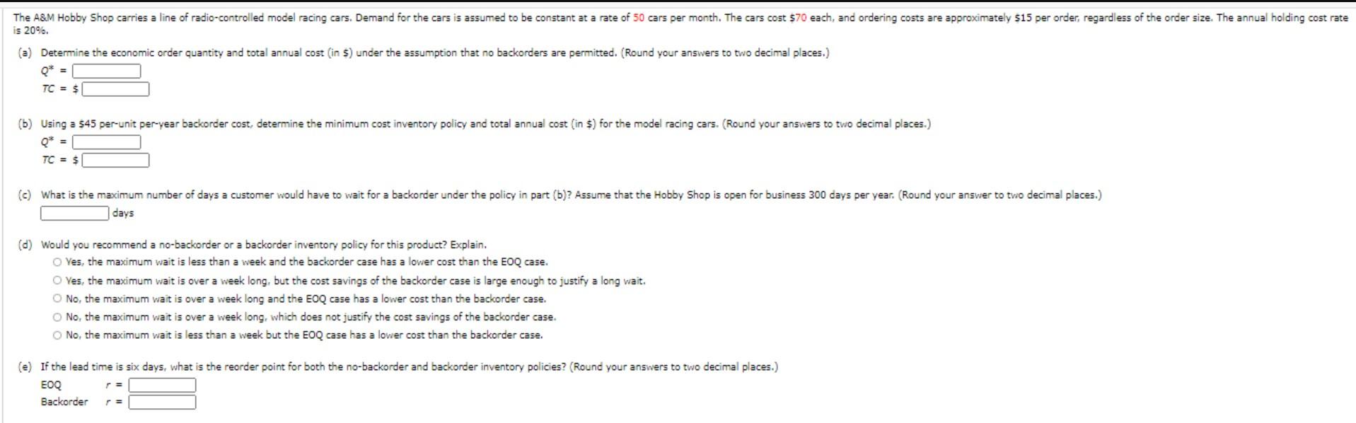 Need all answers by hand calculation with step by