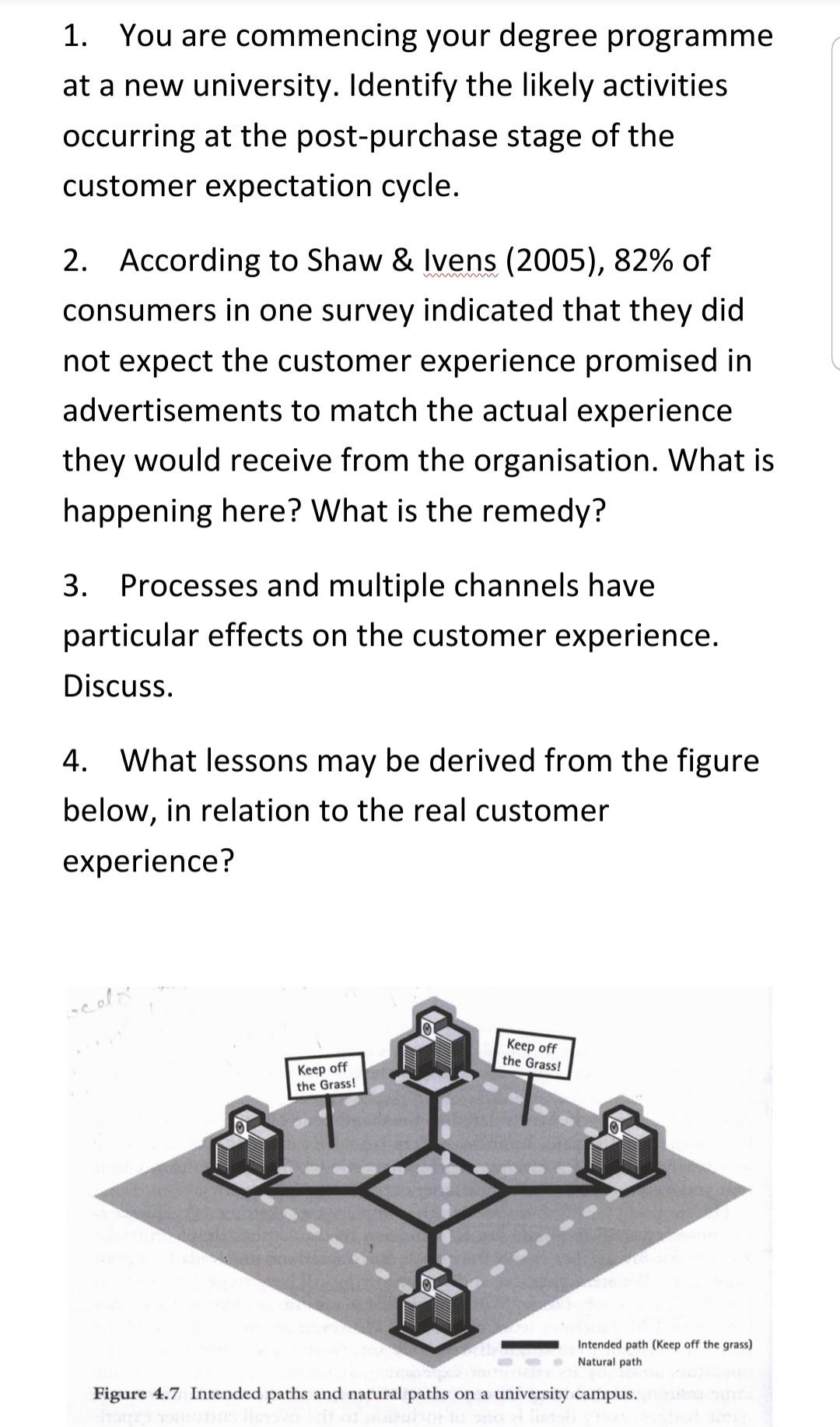 1. You are commencing your degree programme at a