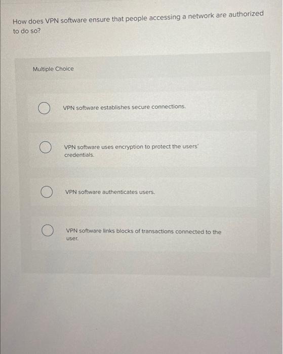 How does VPN software ensure that people