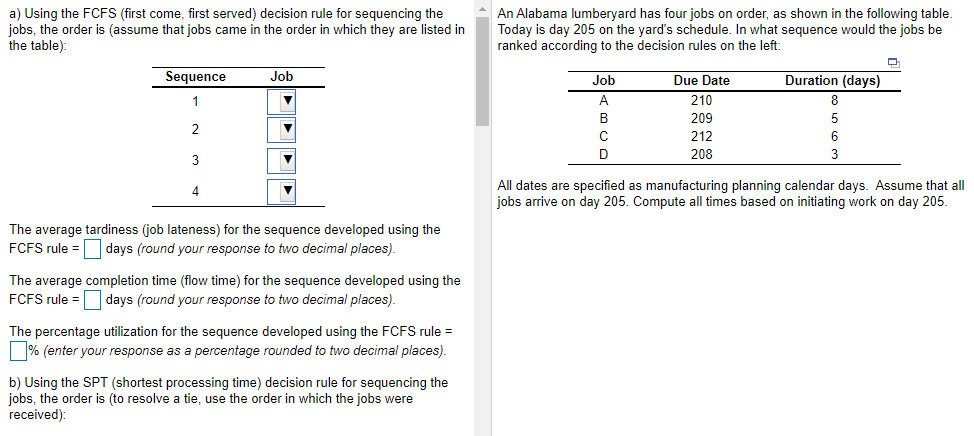 Operations Management Job Please copy and paste