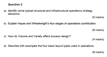Question 2 a) Identify some typical structural