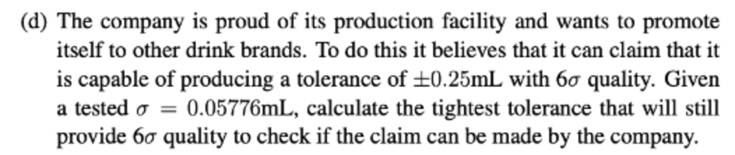 I need an explanation and answer for part d,