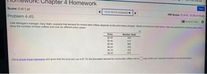 please need it asap Chapter 4 Homework core: 0 of