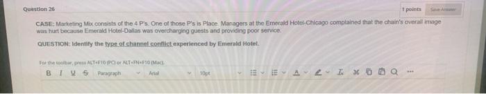 please answer this marketing question I don't