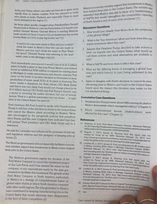 question 2 ** Question 3 not 2 - Case 3-2 Ford: