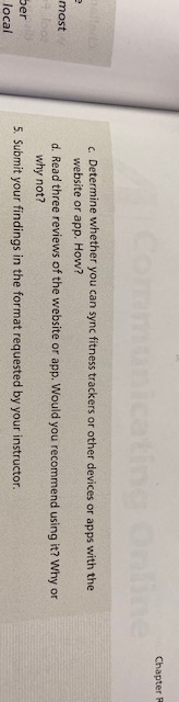 Each student will select one web site to