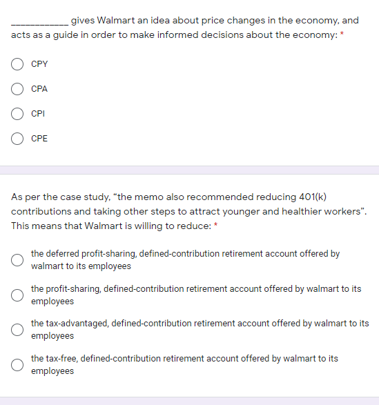 Case Study: Walmart An internal memo sent to