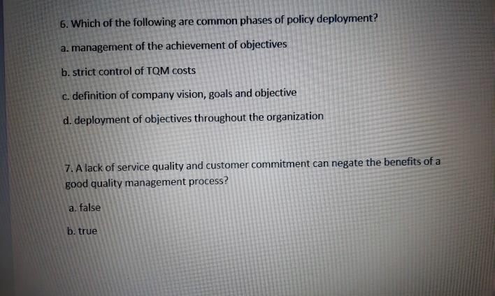 8. Edvardsson et al. defined 4 aspects of quality