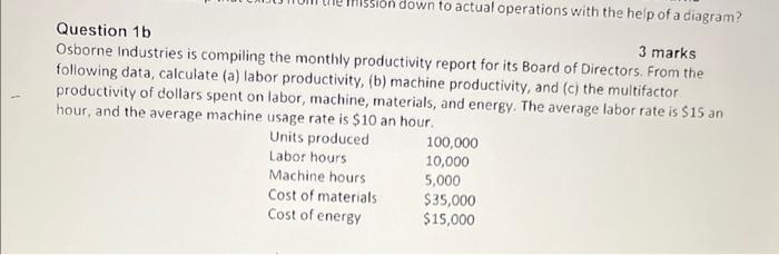 Need entire solution with all stes Question 1b 3