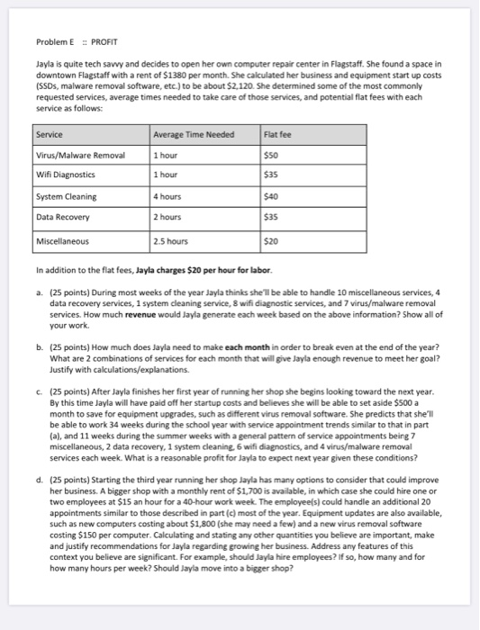 Problem E = PROFIT Jayla is quite tech saw and