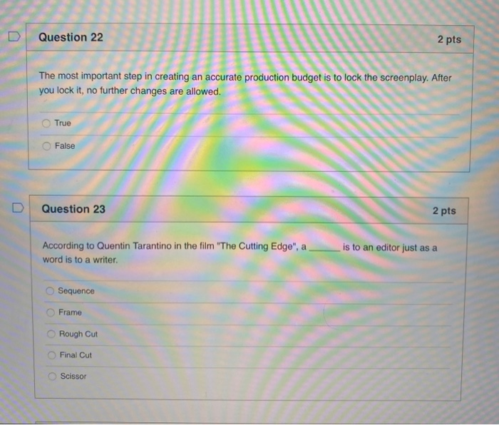 Question 22 2 pts The most important step in