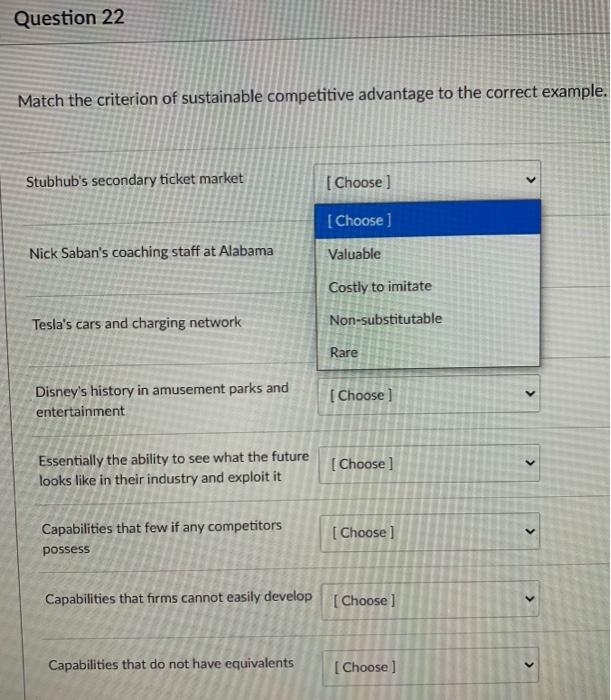 Question 21 Understanding the criteria of
