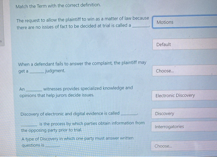 Please help with all!! god bless you Match the