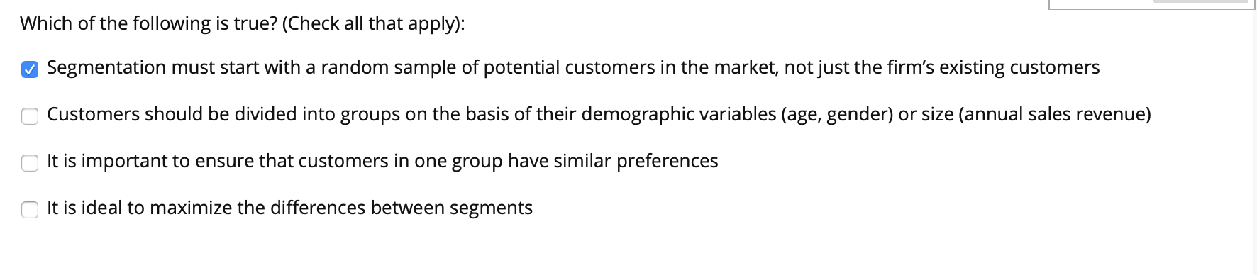 Which of the following is true? (Check all that