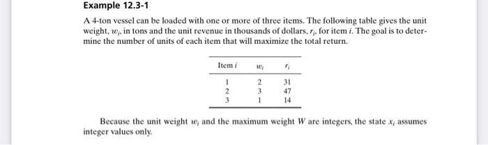 12-6. In example 12.3-1, determine the optimum