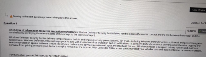 10 points Save Answer Which type of information