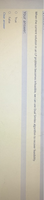 When the current solution in an LP problem