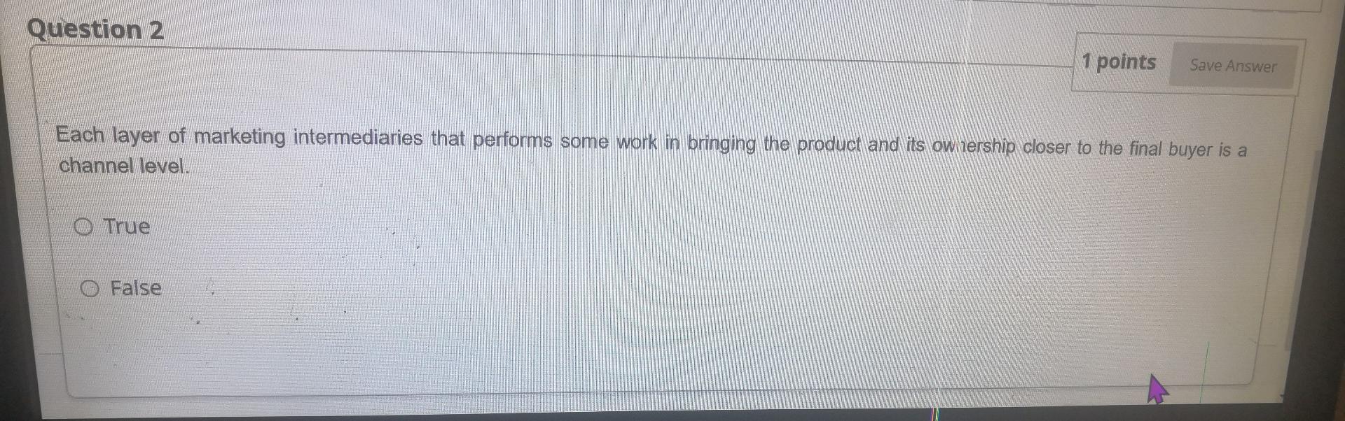 Q2 Question 2 1 points Save Answer Each layer of